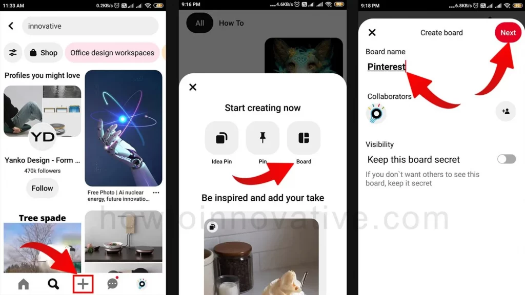 How to Create a Board on Pinterest Mobile App
