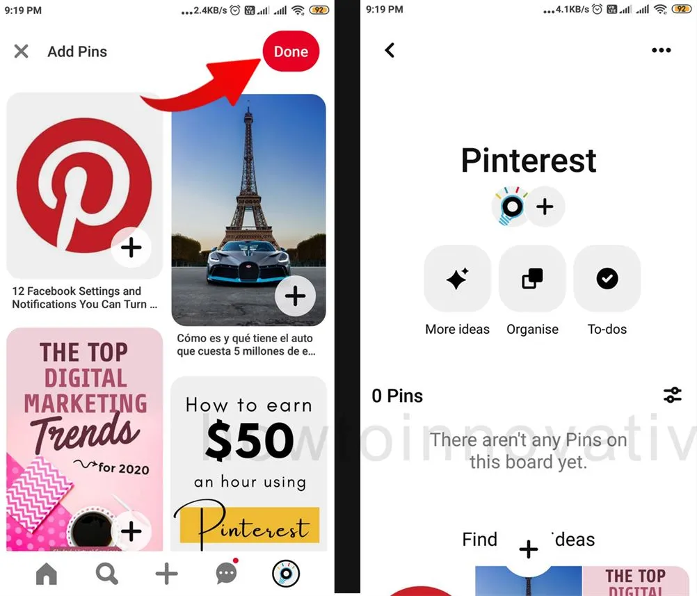 How to Create a Board on Pinterest Mobile App
