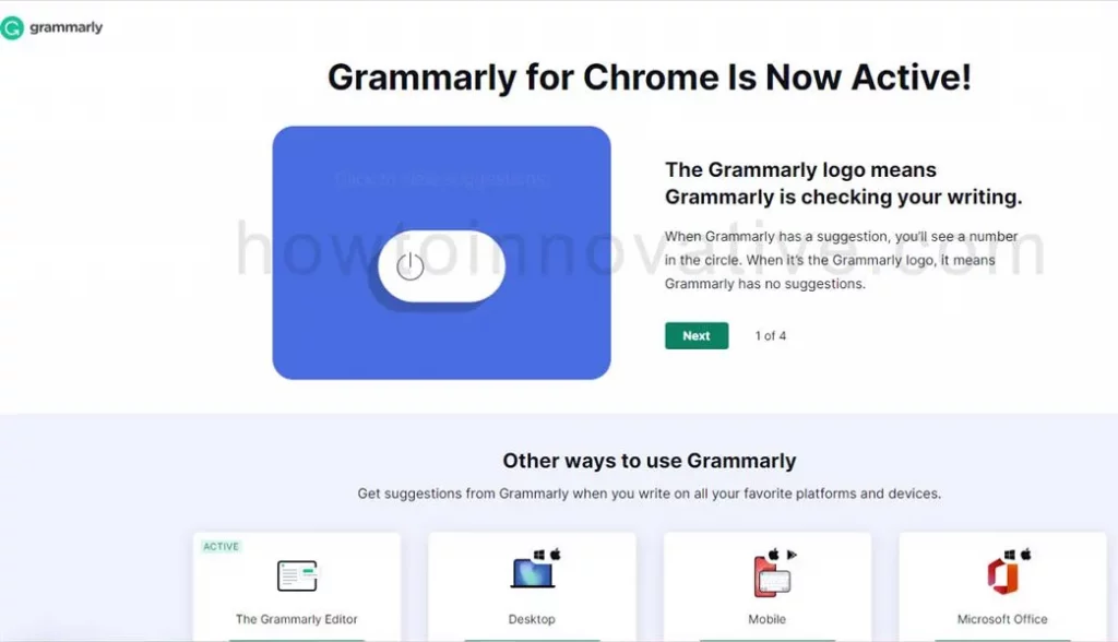 How to get the Grammarly browser extension