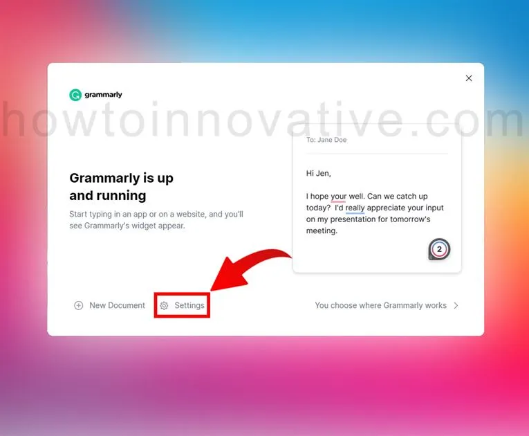 How to use Grammarly on Windows PC