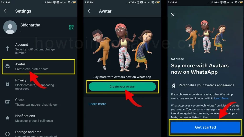 New WhatsApp features - Create Your Customize Avatar
