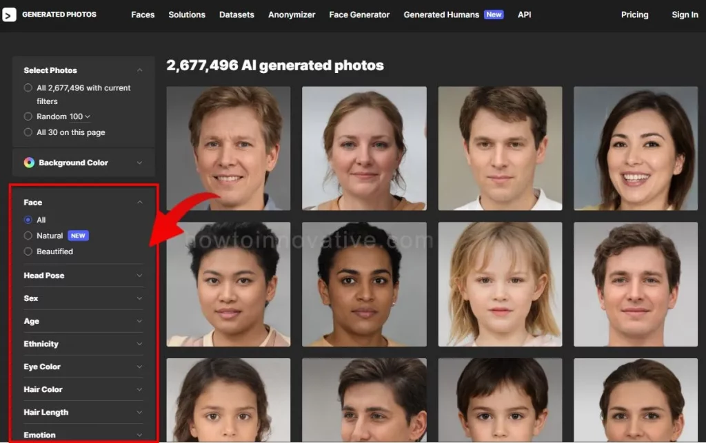 AI Face Generator - Generated Photos