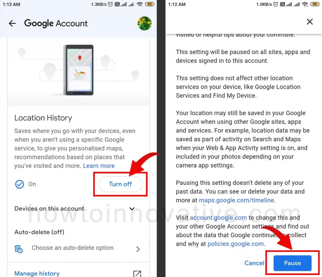 Android Settings You Should Turn Off - Disable Google Location History