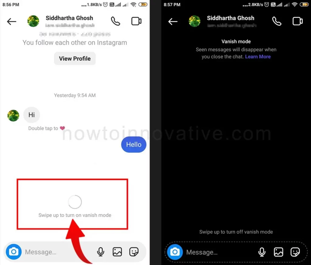 How To Send Disappearing Messages On Instagram - How to turn on vanish mode in Instagram android