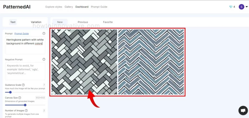 AI Websites for Social Media Designers - Patterned - patterned.ai Generate Chevron Pattern With AI