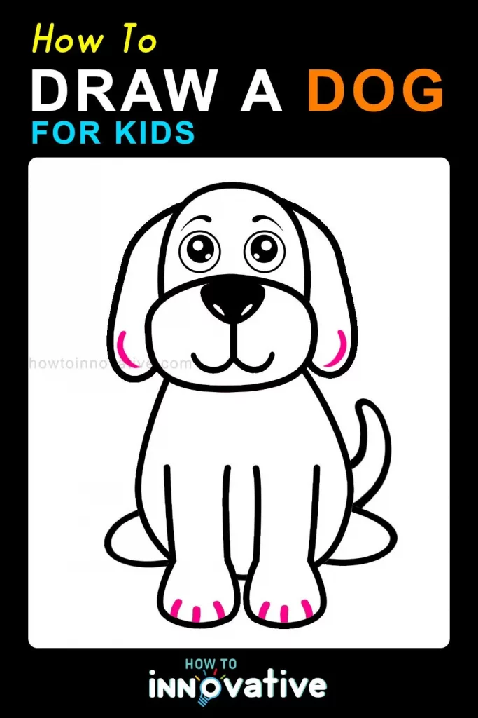 How to Draw a Dog for Kids Step-by-Step Drawing Tutorial for a Cute Cartoon Dog - Draw Details