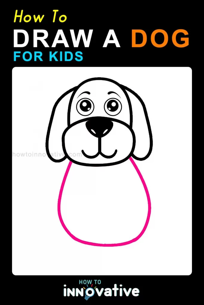 How to Draw a Dog for Kids Step-by-Step Drawing Tutorial for a Cute Cartoon Dog - Draw the Body