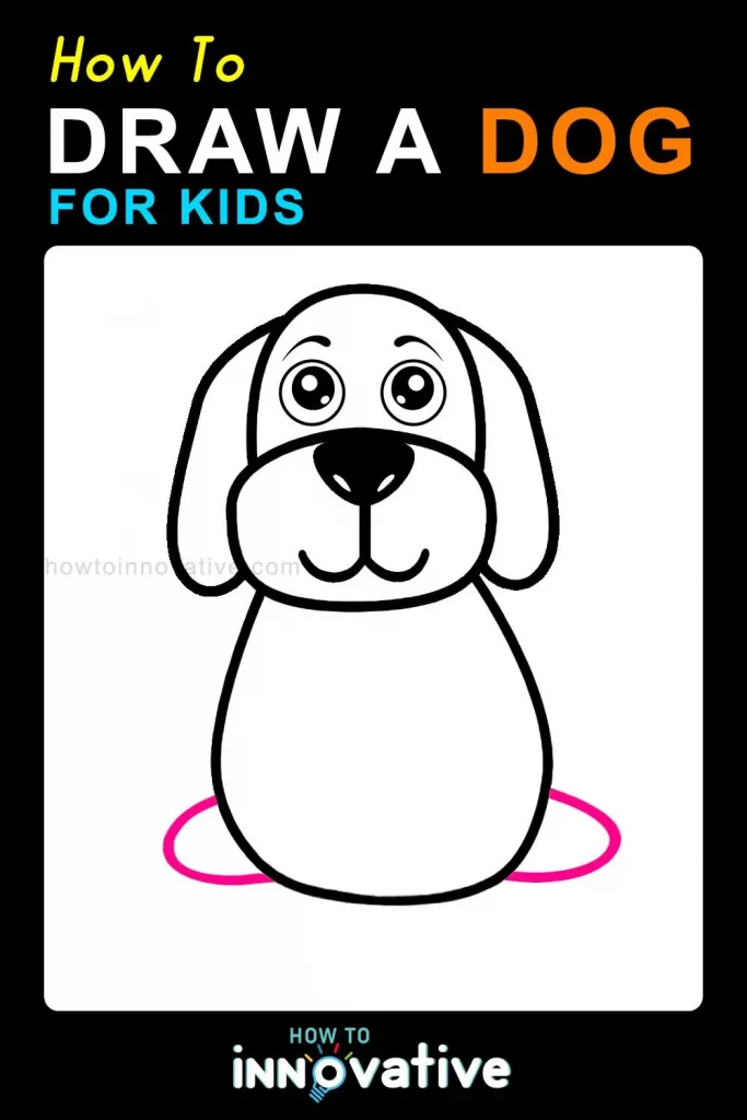 How to Draw a Dog for Kids Step-by-Step Drawing Tutorial for a Cute Cartoon Dog - Draw the Body back legs