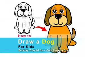 How to Draw a Dog for Kids Step-by-Step Drawing Tutorial for a Cute Cartoon Dog