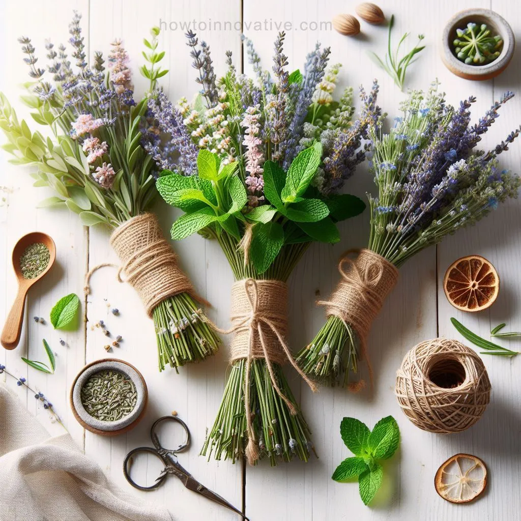 How to Make Your Home Smell Like a Luxury Hotel - Bundle fragrant herbs like lavender, mint, and chamomile together
