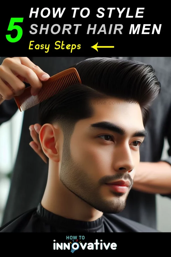 How to Style Short Hair Men 5 Easy Steps - Use a comb for sleek styles like the side part or pompadour