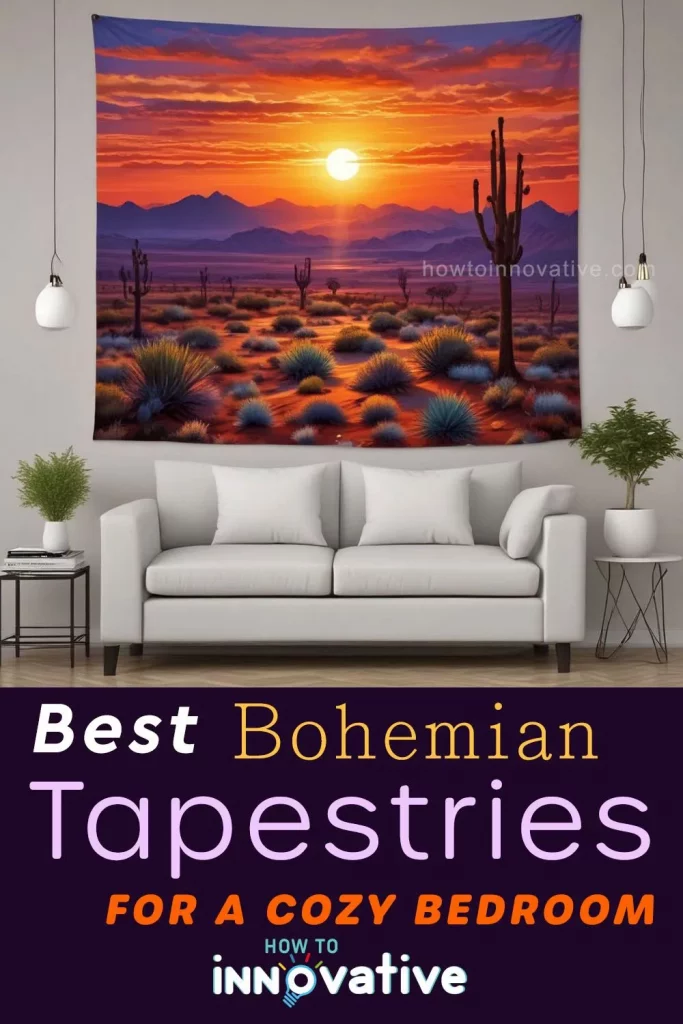 10 Best Bohemian Tapestries for a Cozy Bedroom in 2024 - Desert Sunset Tapestry