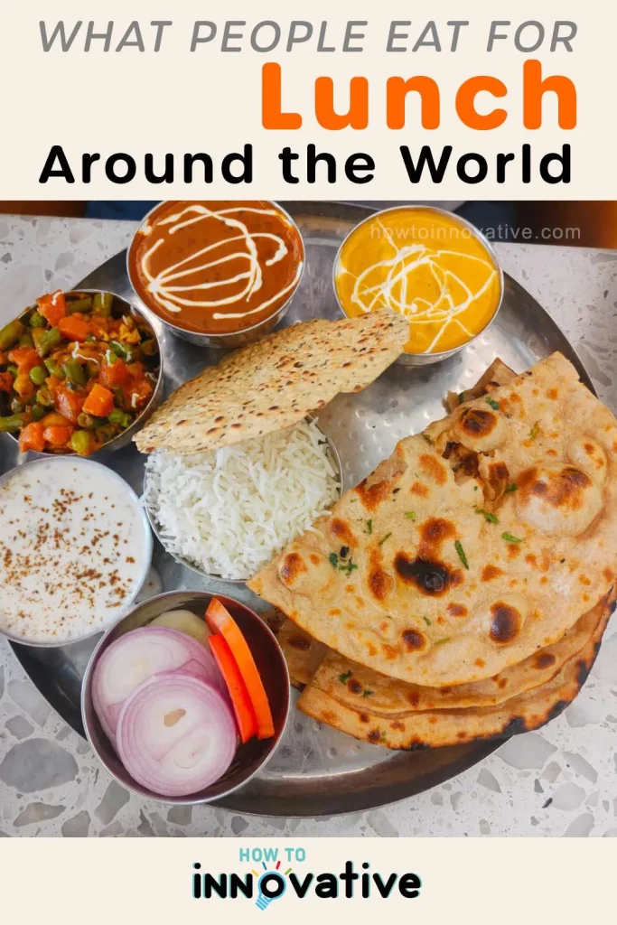 14 Photos Reveal What People Eat for Lunch Around the World - India – Thali