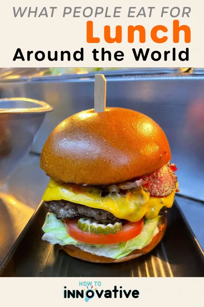 14 Photos Reveal What People Eat for Lunch Around the World - USA – Cheeseburger