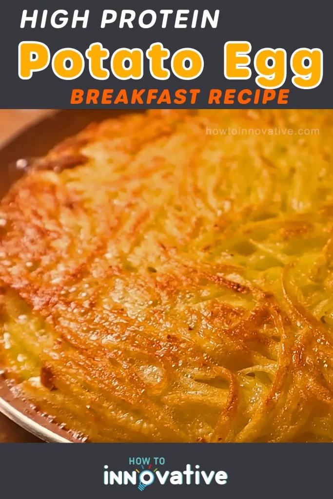 High Protein Potato Egg Breakfast Recipe with Only 1 Potato and 1 egg - Flip and Cook Again