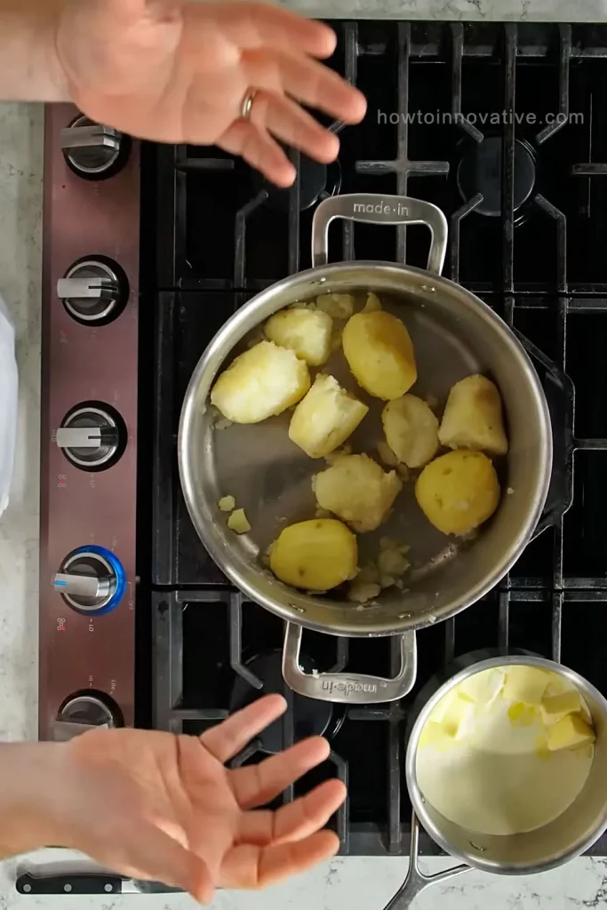 How to Make Fluffy Mashed Potatoes - Lump Free Mashed Potatoes - Prepare the Butter Mixture